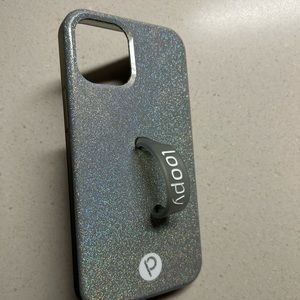 Glitter iPhone 12 mini loopy case